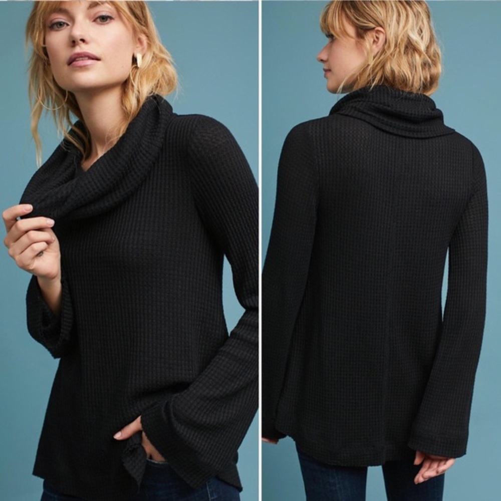 Anthropologie Cowled Thermal Tunic in Black